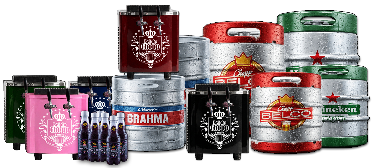 
                Barris de chopp, chopeira e produtos Rei do Chopp Sandro
                